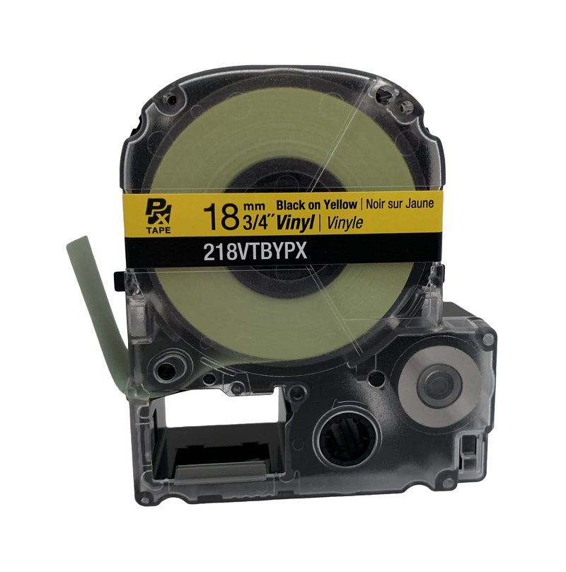 LABELWORKS Epson Labelworks 218Vtbypx Tape Cartridge - Black On Yellow Flexible And Durable Vinyl Industrial Label Maker Tape - 3/4"" (18Mm) Wide, 22.9 Ft - Image 2